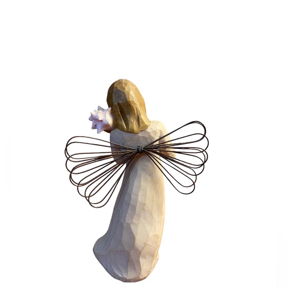 Willow Tree figurine Angel with conch shell “Thinking of You” by Susan Lordi - Picture 2 of 8